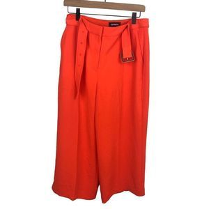 Express wide leg cropped pants orange size 6